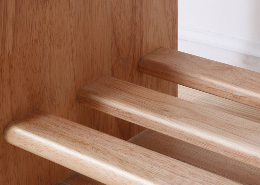 Decus Solid Rubberwood Bench, close up