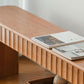 Fimbria Solid Cherry Wood Bench, close up