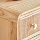 Woven Solid Wood Shoe Cabinet