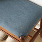 Kalos Solid Oak Bench, close up of cushion