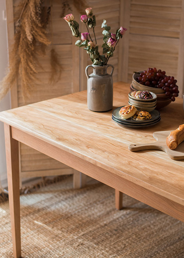 Solid Long Table Classic Solid Wood Long Table – nichinichi