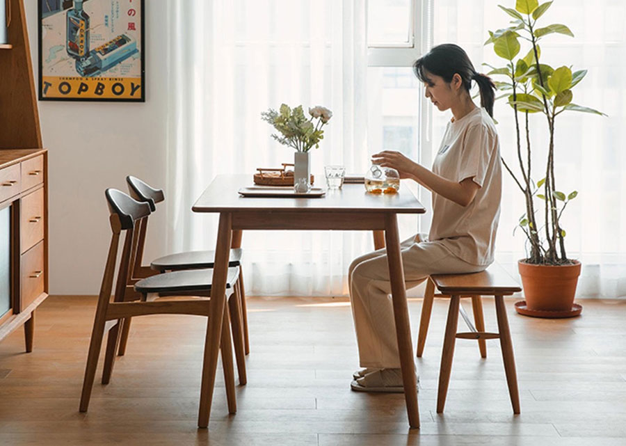 Simple Solid Wood Bench