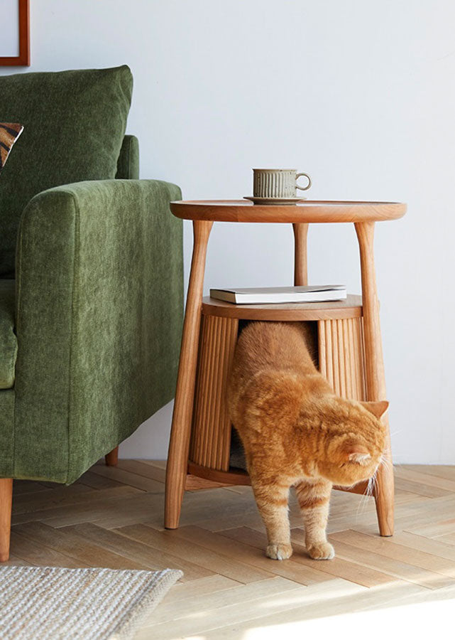 Chatte Solid Wood Side Table