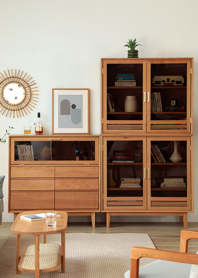 Donovan Solid Cherry Wood Stackable Sideboard