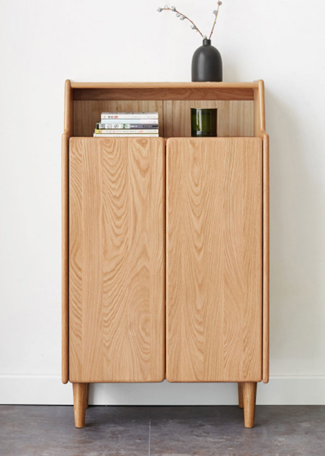 Berlin Solid Oak Shoe Cabinet