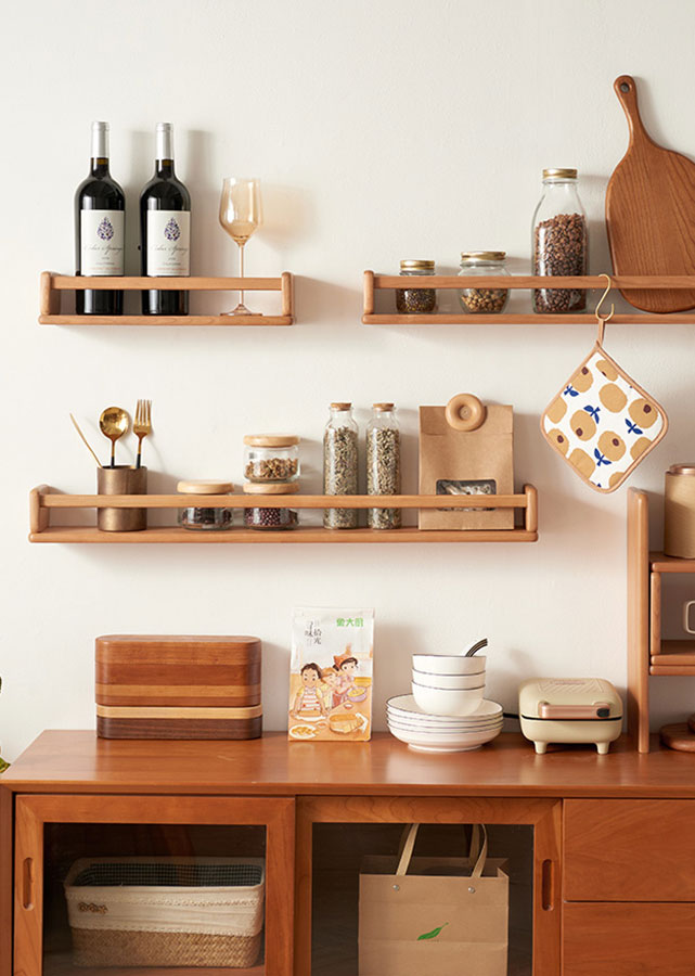 Obice Solid Wood Wall Shelves