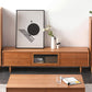 Elegante Solid Cherry Wood TV Console with the Elegante Solid Wood tall cabinets and coffee table.