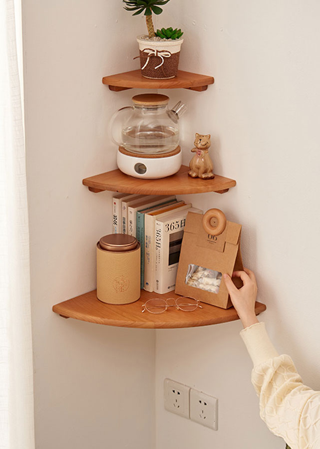 Quarta Solid Wood Wall Shelves