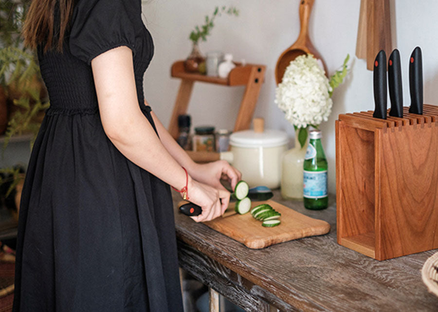 Solid Wood Knife Stand