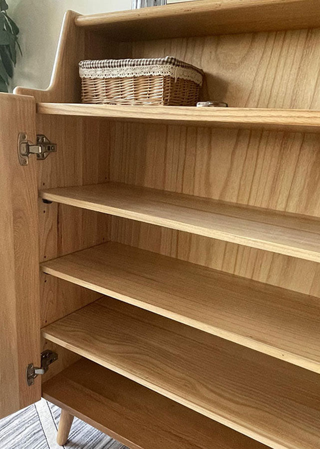 Berlin Solid Wood Shoe Cabinet, inside view