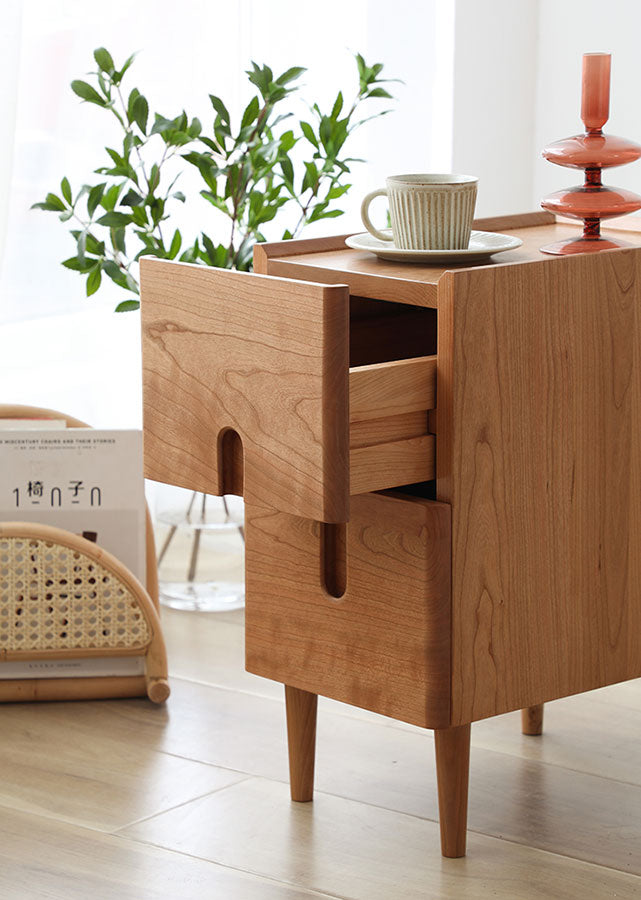 Compact Solid Wood Nightstand