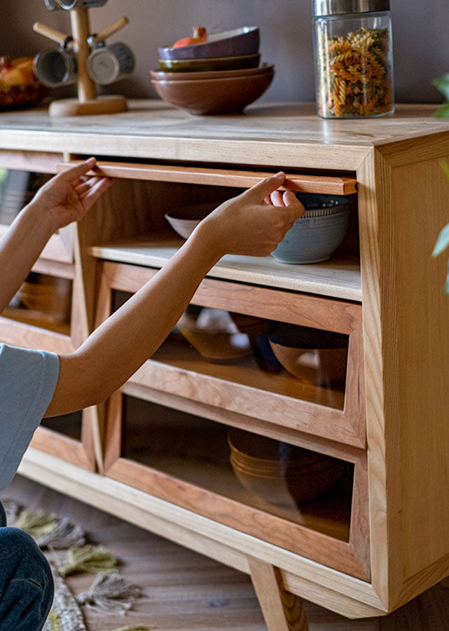 Brackets Solid Wood Sideboard nichinichi.sg