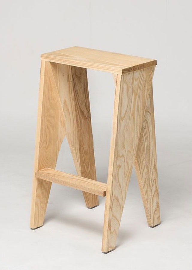 Solid Wood Ladder Barstool