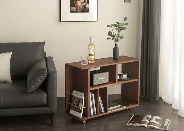 Lenis Solid Wood Sideboard with Wheels | nichinichi.sg