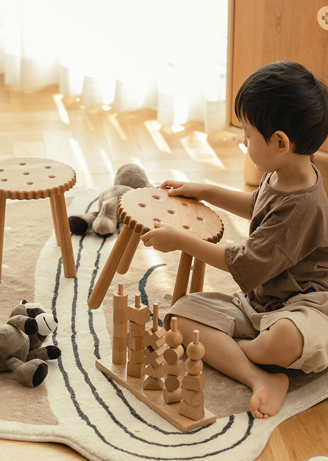 Biscuit Solid Wood Stool