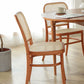 Chari Solid Beech (Cherry colour) and Rattan Chair, side view