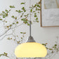 Demi E27 retro and vintage style pendant light, lit up