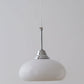 Demi E27 retro and vintage style pendant light, white lampshade