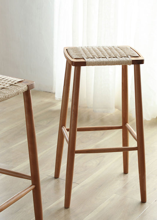 Weave Solid Wood Barstool