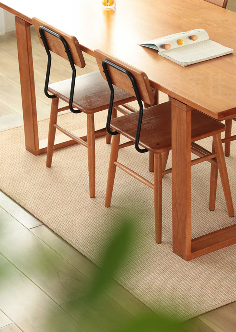 Chocolate Solid Cherry Wood Chair, back view