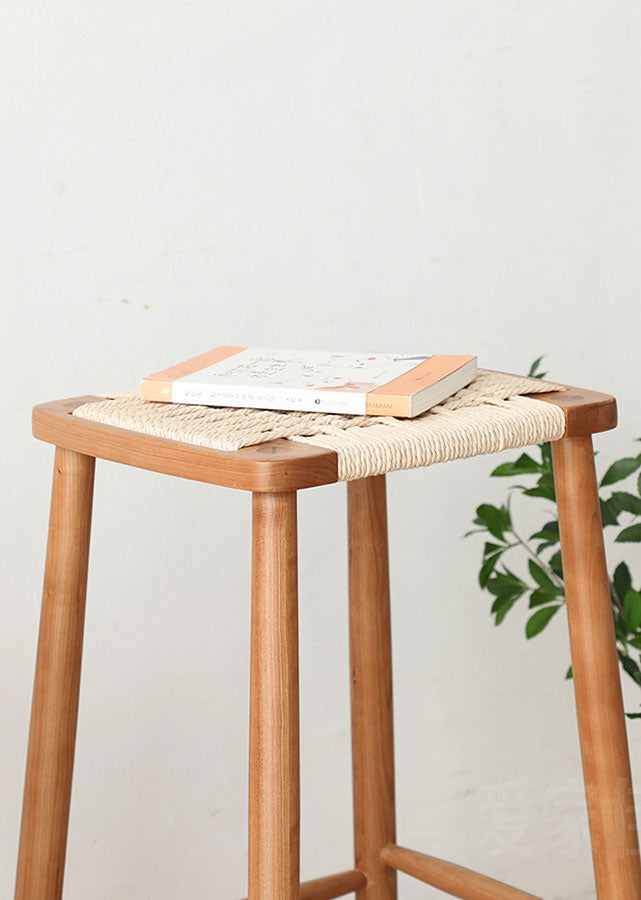 Weave Solid Wood Barstool