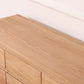Horizon Solid Oak Shoe Cabinet, close up of wood