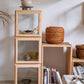 Theama Solid Wood and Glass Display Cabinet