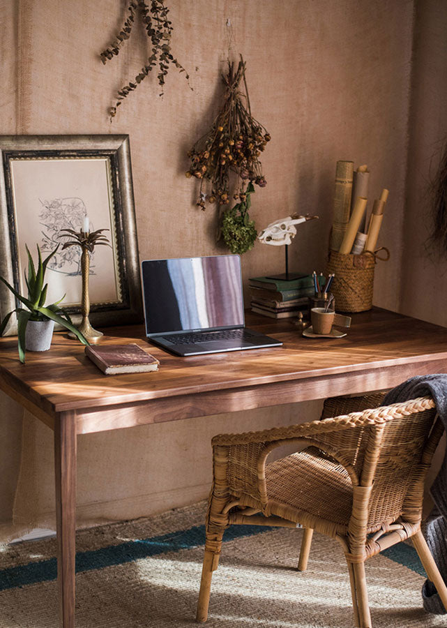 Classic Solid Dark Walnut Table