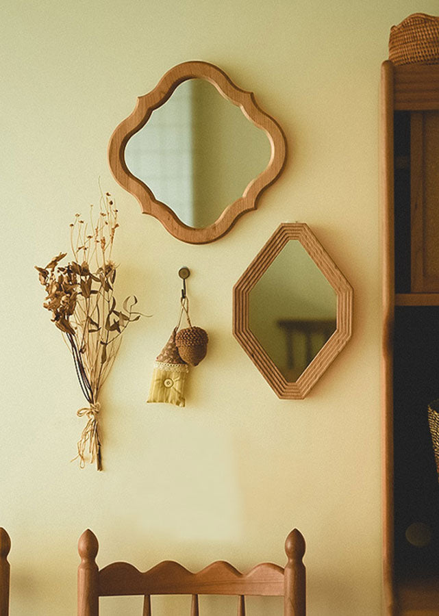 Certa Solid Wood Geometrical Mirrors